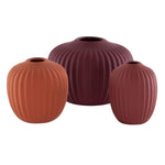 Safavieh Jacie Ceramic Vase (Set of 3), RDC4000 - Amaranth / Dark Orange / Orange 