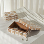 ANTIQUE IVORY / NATURAL BROWN