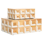 ANTIQUE IVORY / NATURAL BROWN