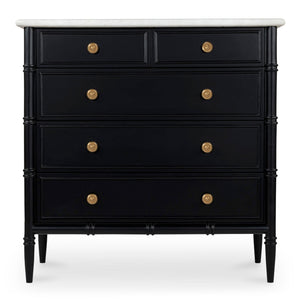 Moe's Home Collection - Eleanor 5 Drawer Chest Black - RP-1060-02