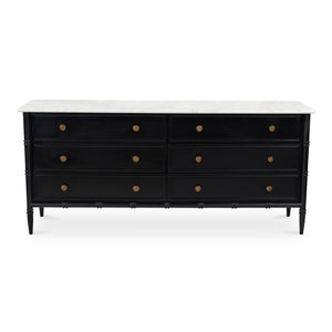 Moe's Home Collection - Eleanor 6 Drawer Dresser Black - RP-1061-02