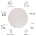 SISAL ALL-WEATHER 460 LIGHT GREY / IVORY