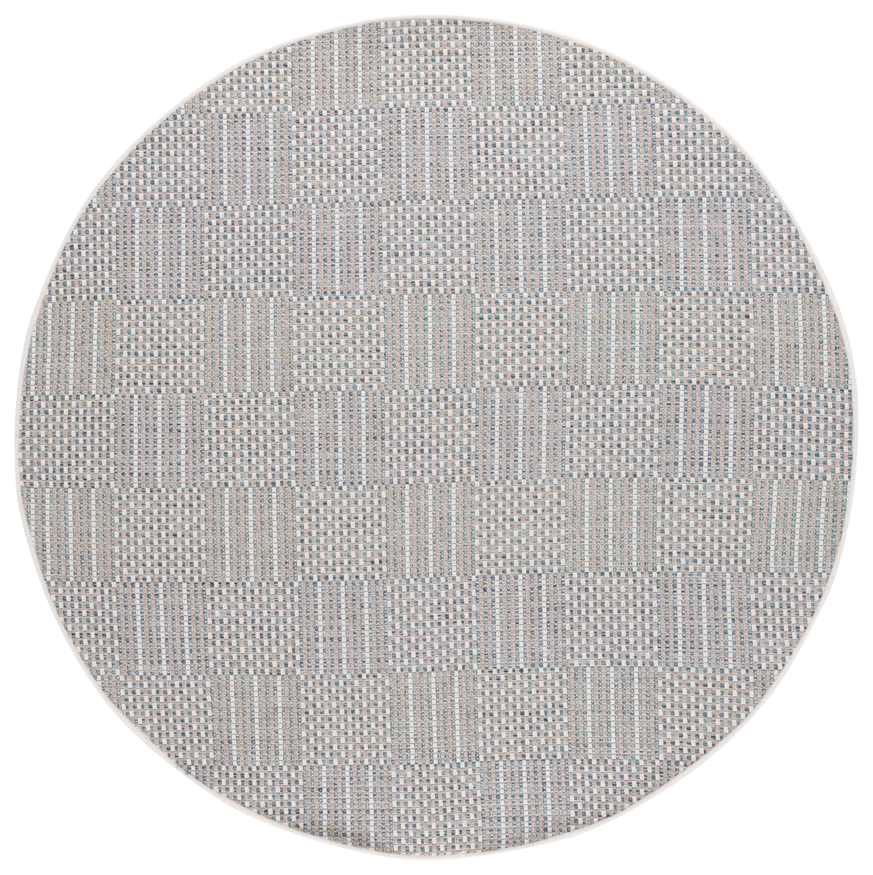SISAL ALL-WEATHER 648 AQUA / BEIGE IVORY