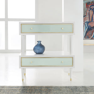 Modern History - Seaglass Two Tier Nightstand - SBT488