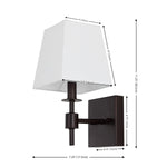 Safavieh Clauren, 7.25 Inch, Wall Sconce (Set of 2), SCN4122 - Orb