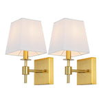 Safavieh Clauren, 7.25 Inch, Wall Sconce (Set of 2), SCN4122 - Brass Gold
