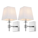 Safavieh Clauren, 7.25 Inch, Wall Sconce (Set of 2), SCN4122 - Chrome