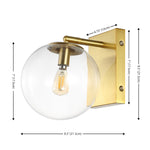 Safavieh Seoul, 8.5 Inch, Wall Sconce (Set of 2), SCN4124 - Brass Gold