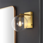 Safavieh Seoul, 8.5 Inch, Wall Sconce (Set of 2), SCN4124 - Brass Gold
