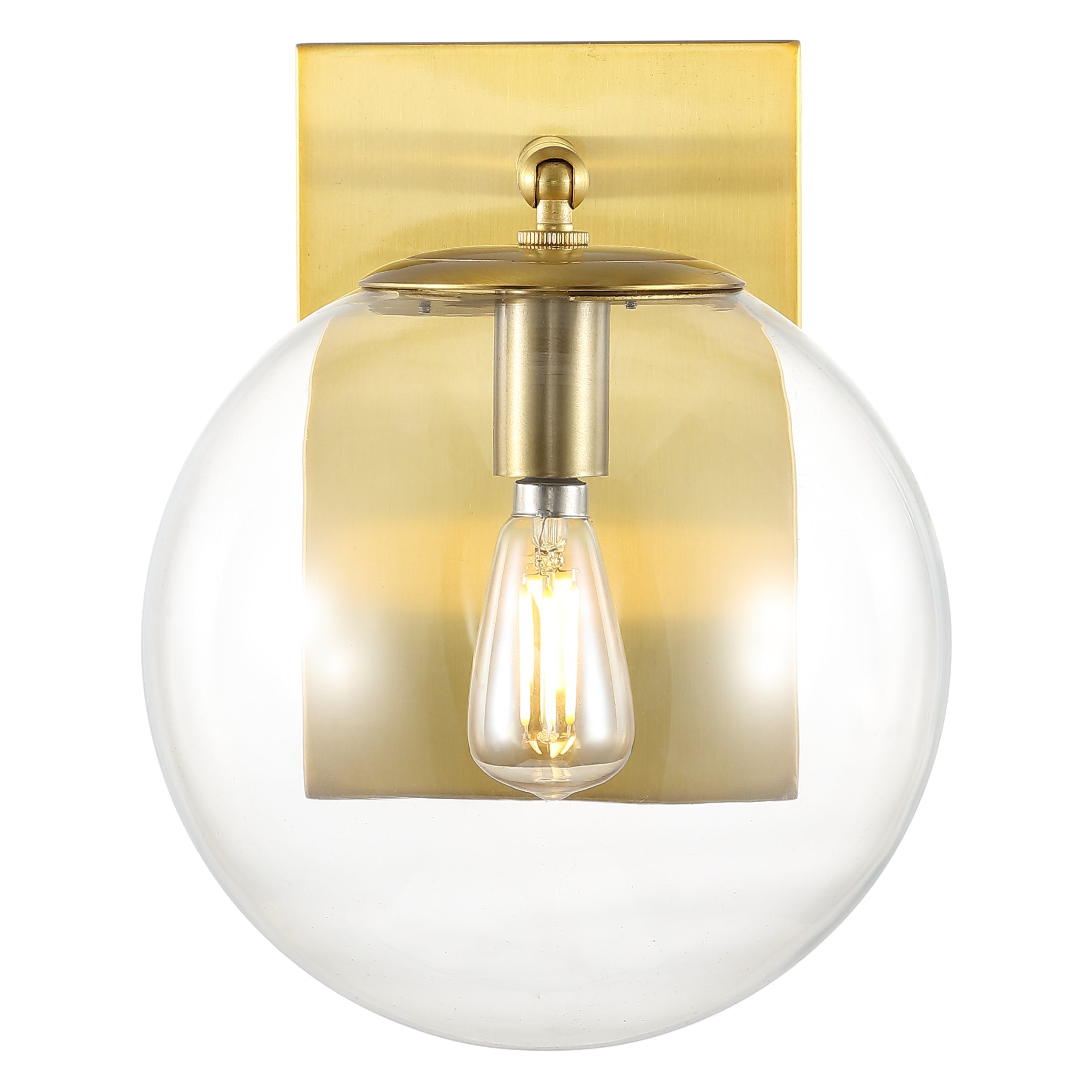 Safavieh Seoul, 8.5 Inch, Wall Sconce (Set of 2), SCN4124 - Brass Gold