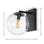 Safavieh Seoul, 8.5 Inch, Wall Sconce (Set of 2), SCN4124 - Black