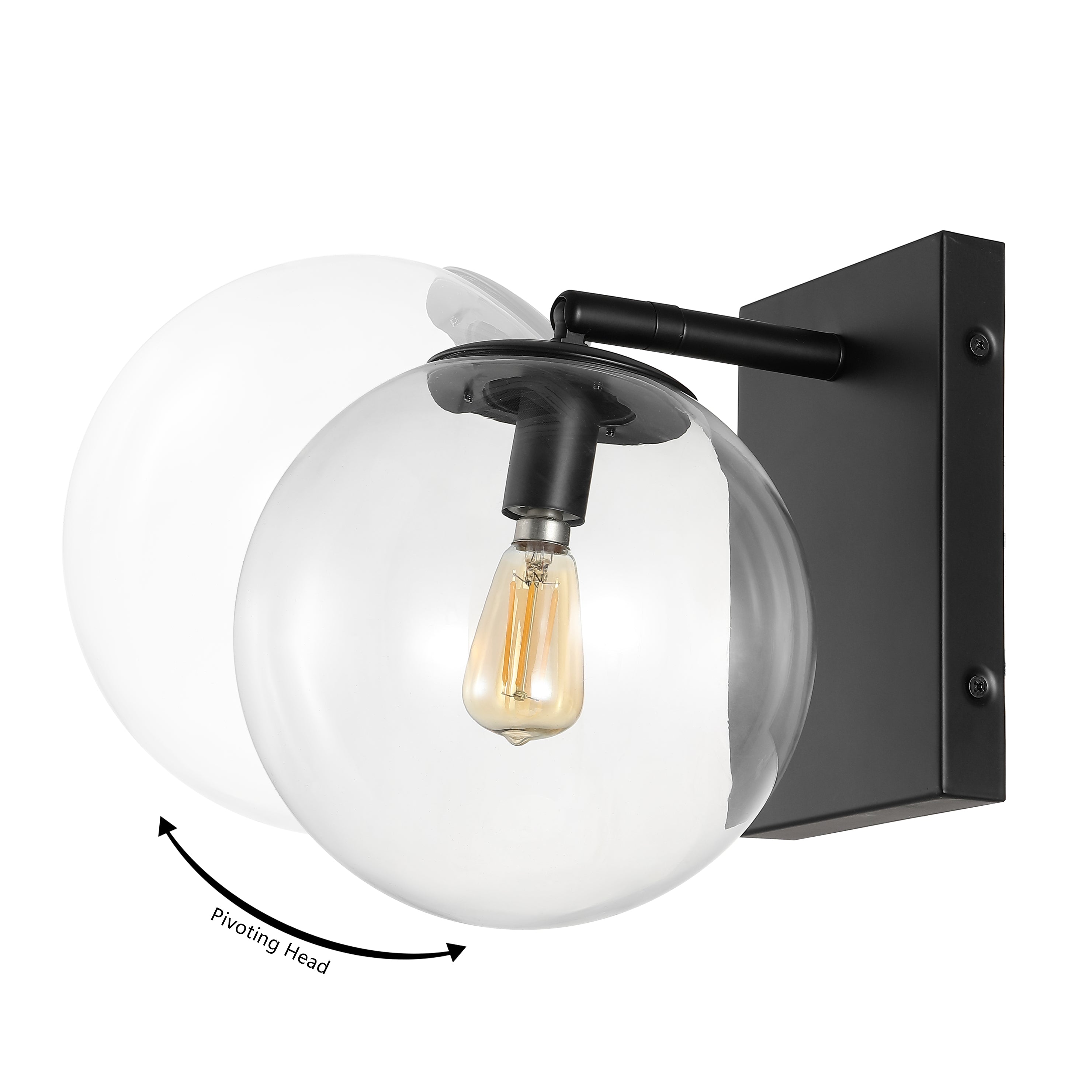 Safavieh Seoul, 8.5 Inch, Wall Sconce (Set of 2), SCN4124 - Black