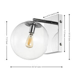 Safavieh Seoul, 8.5 Inch, Wall Sconce (Set of 2), SCN4124 - Chrome