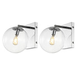Safavieh Seoul, 8.5 Inch, Wall Sconce (Set of 2), SCN4124 - Chrome