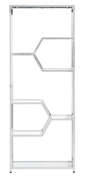 Safavieh Couture Benoit Chrome Bookcase, SFV1101