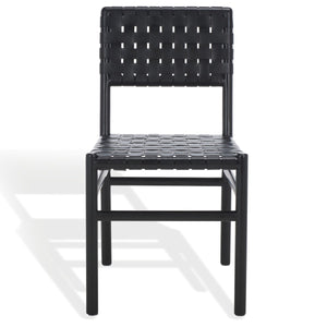 Safavieh Couture Jeremiah Woven Leather Dining Chair (Set of 2), SFV1605