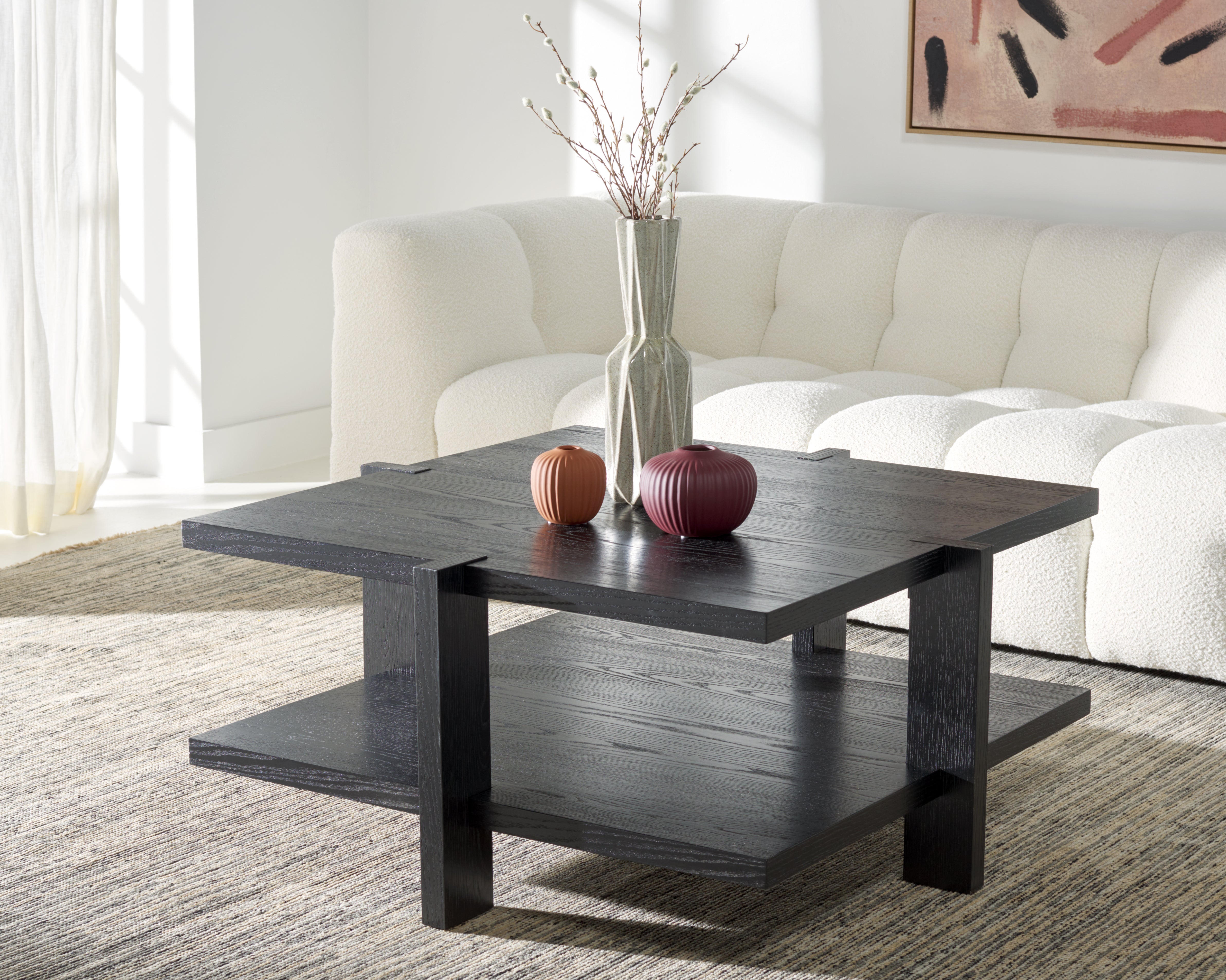 Safavieh Couture Quigley Square Wood Coffee Table, SFV2150 - Black