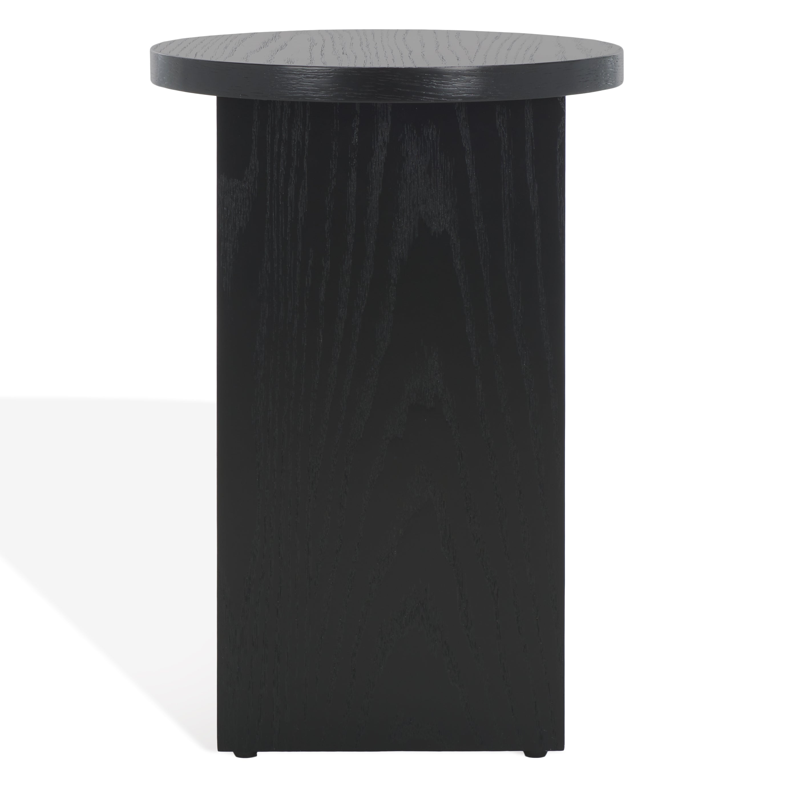 safavieh couture bonaclara wood 2 leg table, sfv2156 - Black