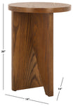 safavieh couture bonaclara wood 2 leg table, sfv2156 - Medium Oak