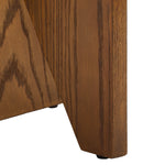safavieh couture bonaclara wood 2 leg table, sfv2156 - Medium Oak