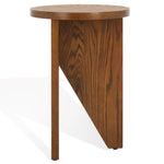 safavieh couture bonaclara wood 2 leg table, sfv2156 - Medium Oak