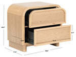 Safavieh Couture Dinah 2 Drawer Wood Nightstand, SFV2161 - Natural