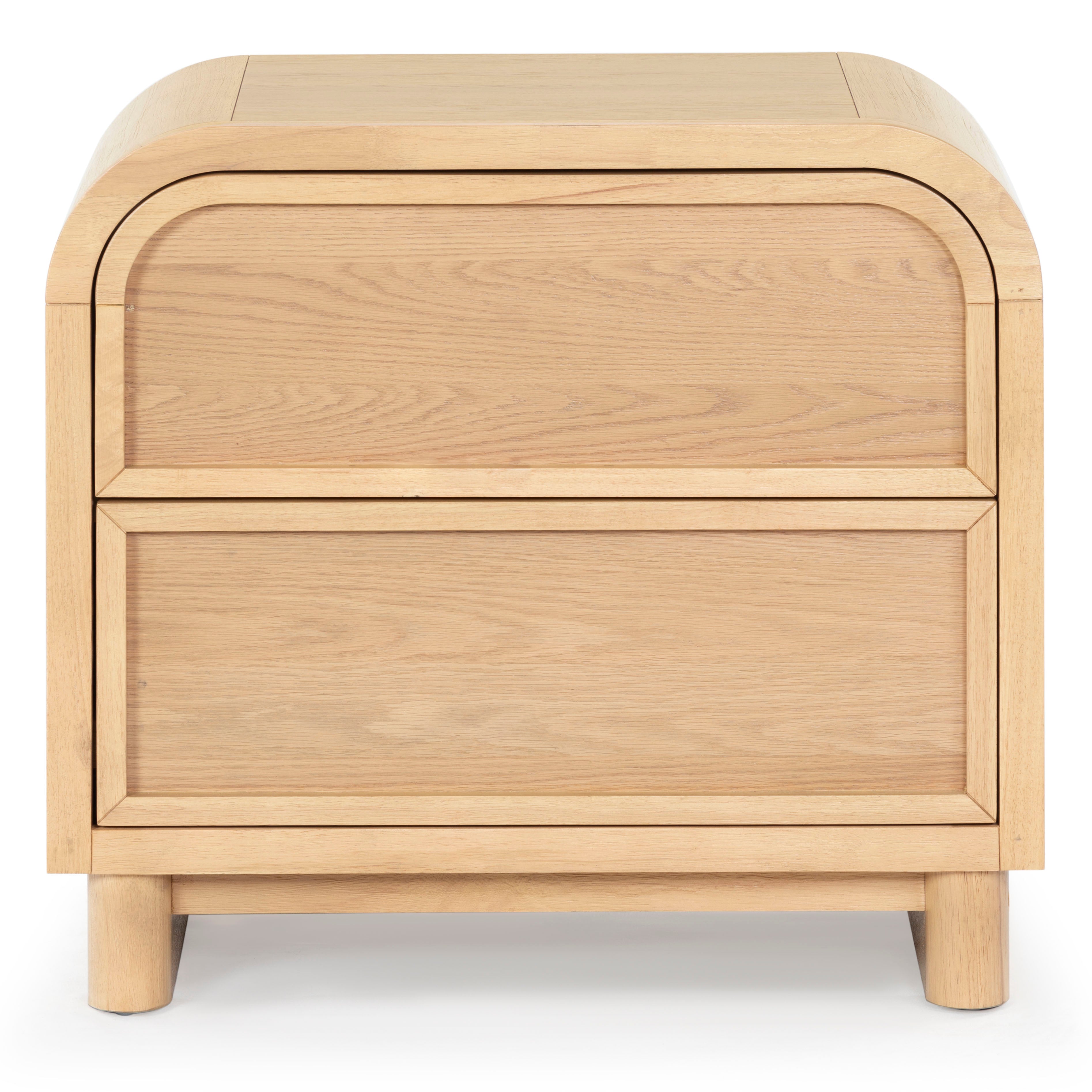 Safavieh Couture Dinah 2 Drawer Wood Nightstand, SFV2161 - Natural