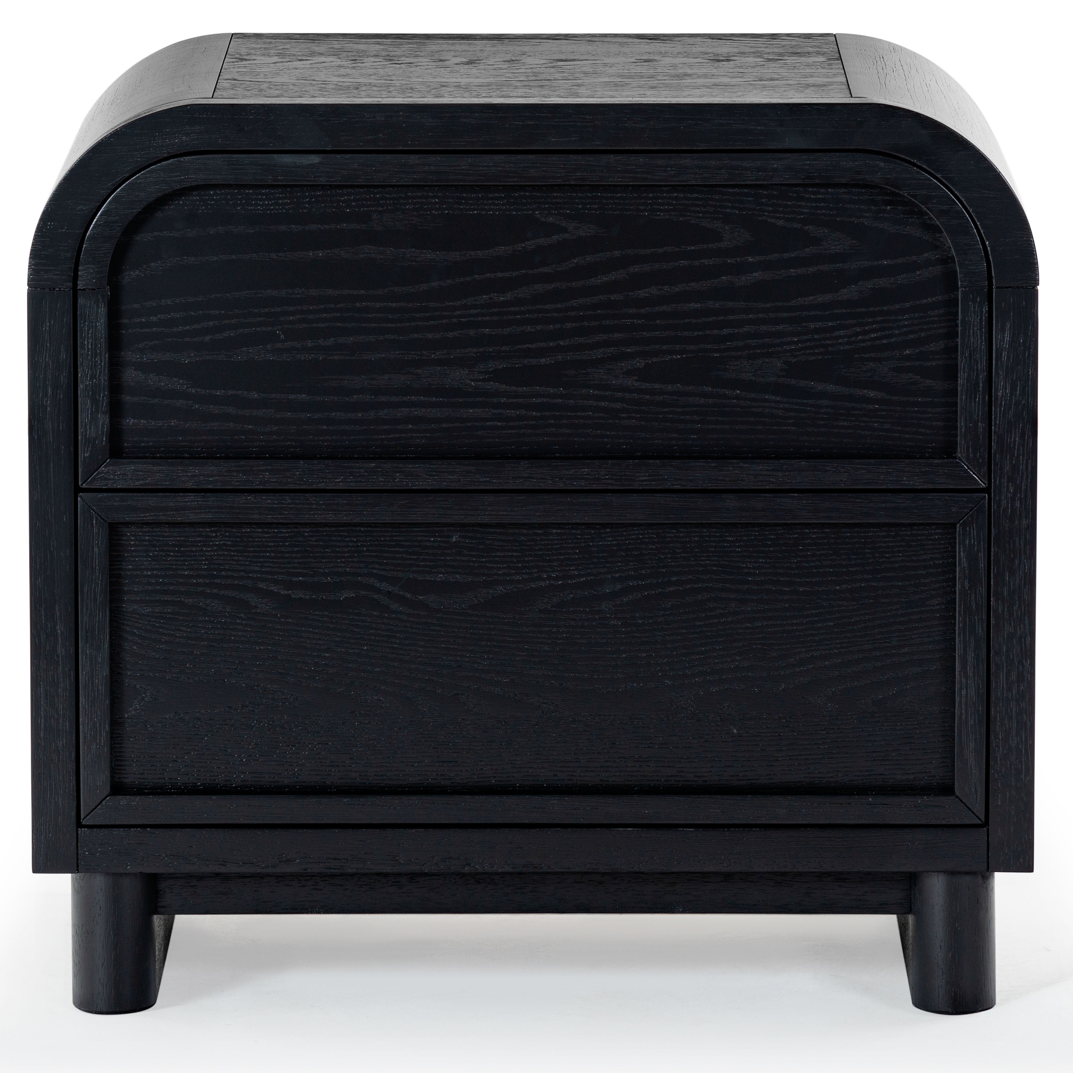 Safavieh Couture Dinah 2 Drawer Wood Nightstand, SFV2161 - Black