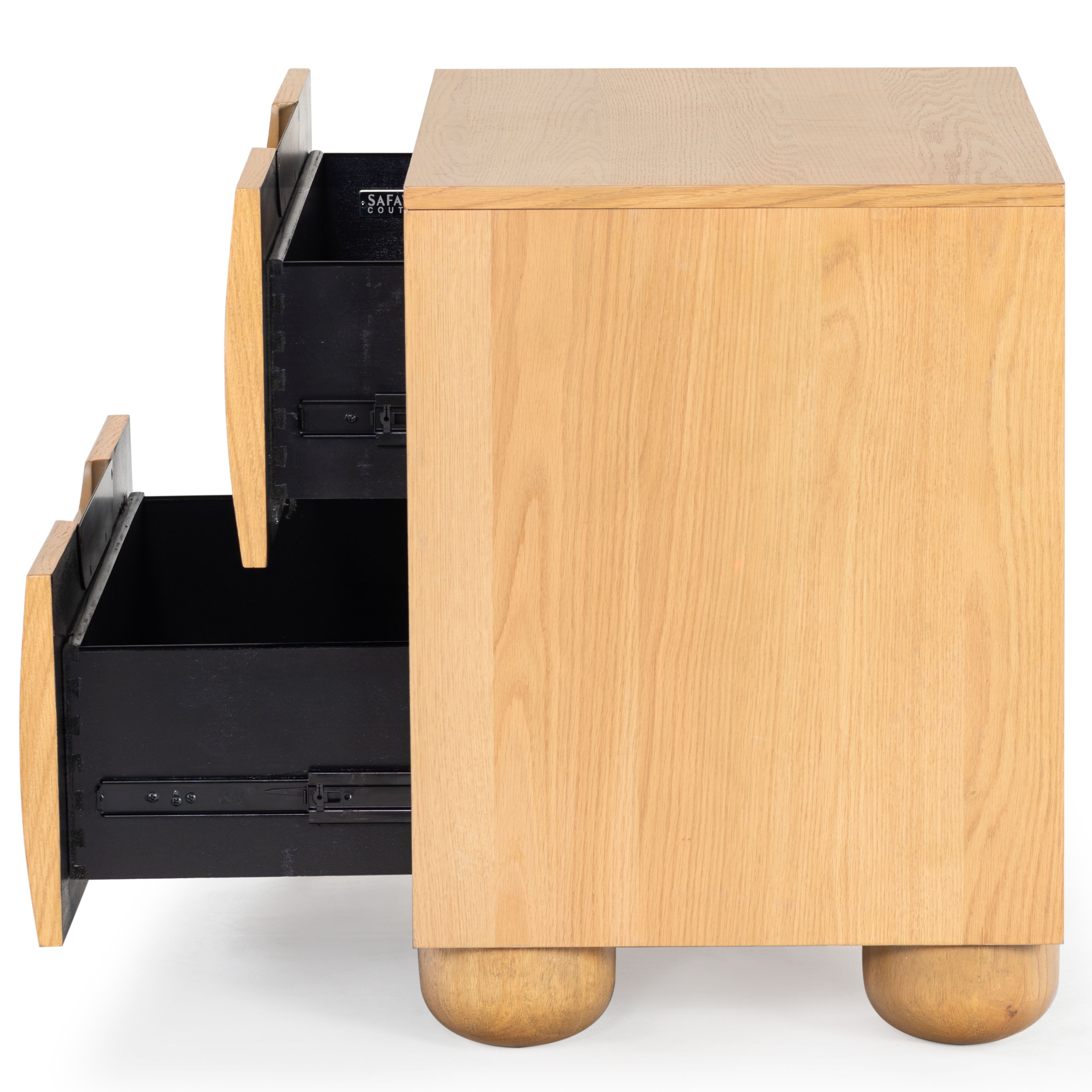 Safavieh Couture Beethoven Wood 2 Drawer Nightstand, SFV2171 - Natural