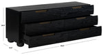 Safavieh Couture Beethoven Wood 6 Drawer Dresser, SFV2172 - Black
