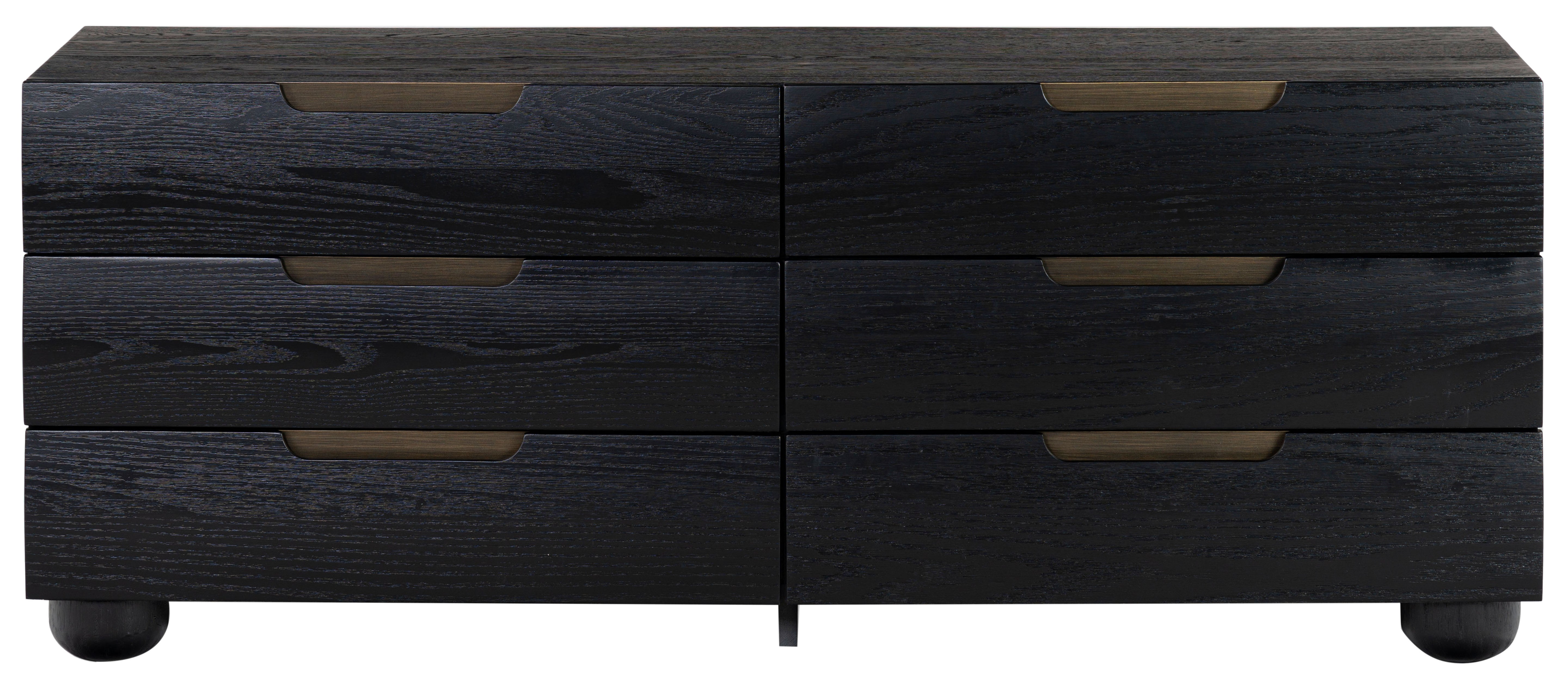 Safavieh Couture Beethoven Wood 6 Drawer Dresser, SFV2172 - Black