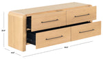 Safavieh Couture Katrina Wood 4 Drawer Dresser, SFV2174 - Natural / Black