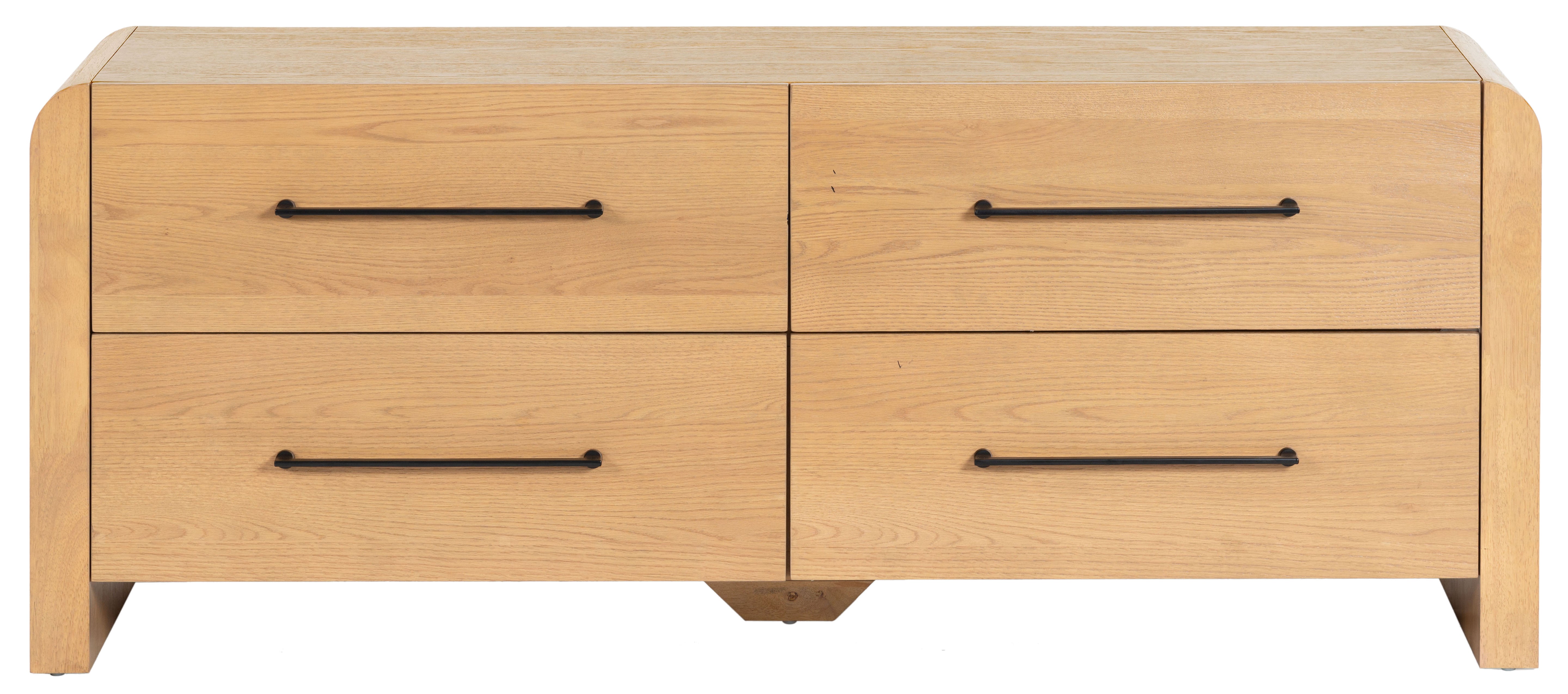 Safavieh Couture Katrina Wood 4 Drawer Dresser, SFV2174 - Natural / Black