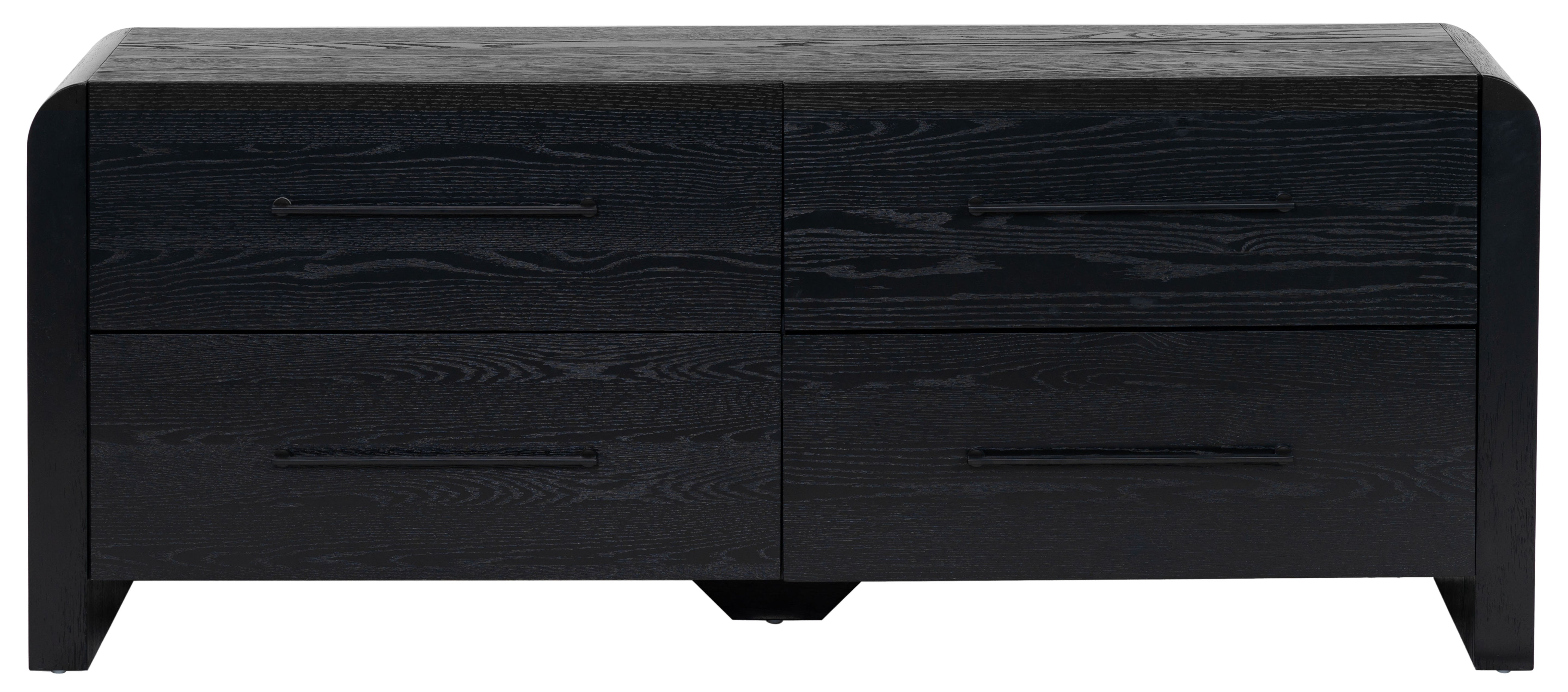 Safavieh Couture Katrina Wood 4 Drawer Dresser, SFV2174 - Black / Black