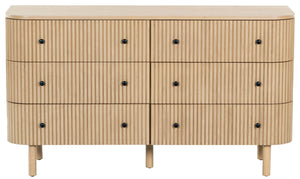 Safavieh Couture Shelbie 6 Drawer Reeded Dresser, SFV2207
