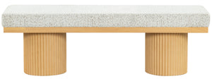 Safavieh Couture Oneida Boucle Reeded Leg Bench, SFV2215