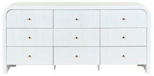 Safavieh Couture Liabella 9 Drawer Curved Dresser, SFV2218