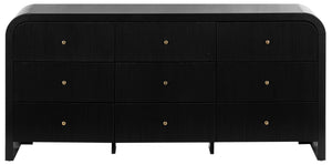 Safavieh Couture Liabella 9 Drawer Curved Dresser, SFV2218