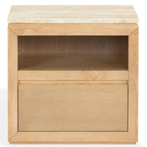 Safavieh Couture Alaura Travertine Top Nightstand, SFV2222