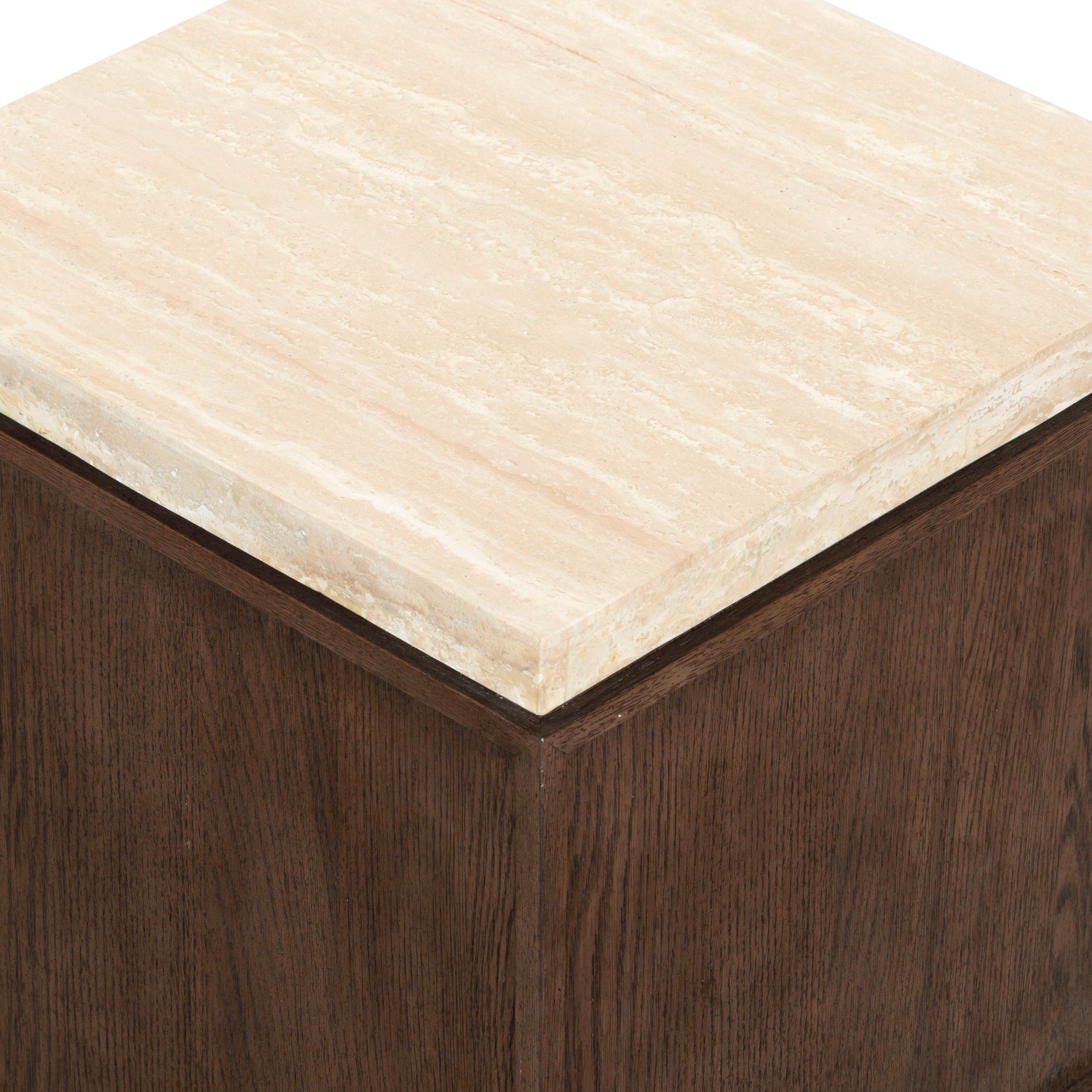 DARK BROWN OAK / TRAVERTINE