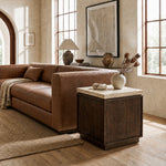 DARK BROWN OAK / TRAVERTINE