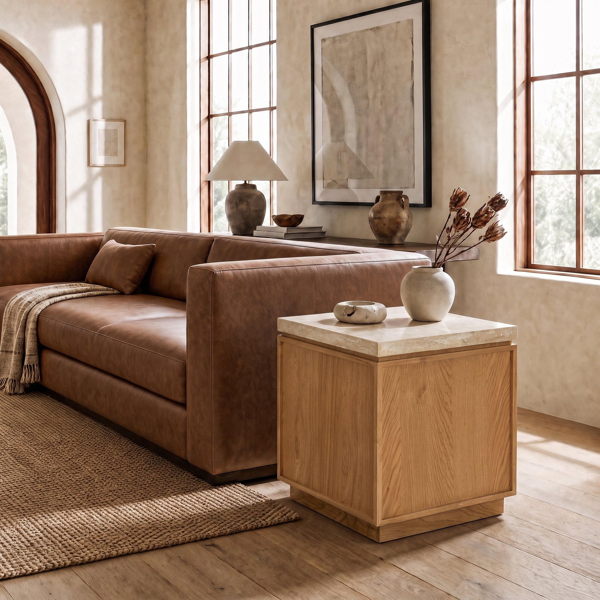 BROWN OAK / TRAVERTINE