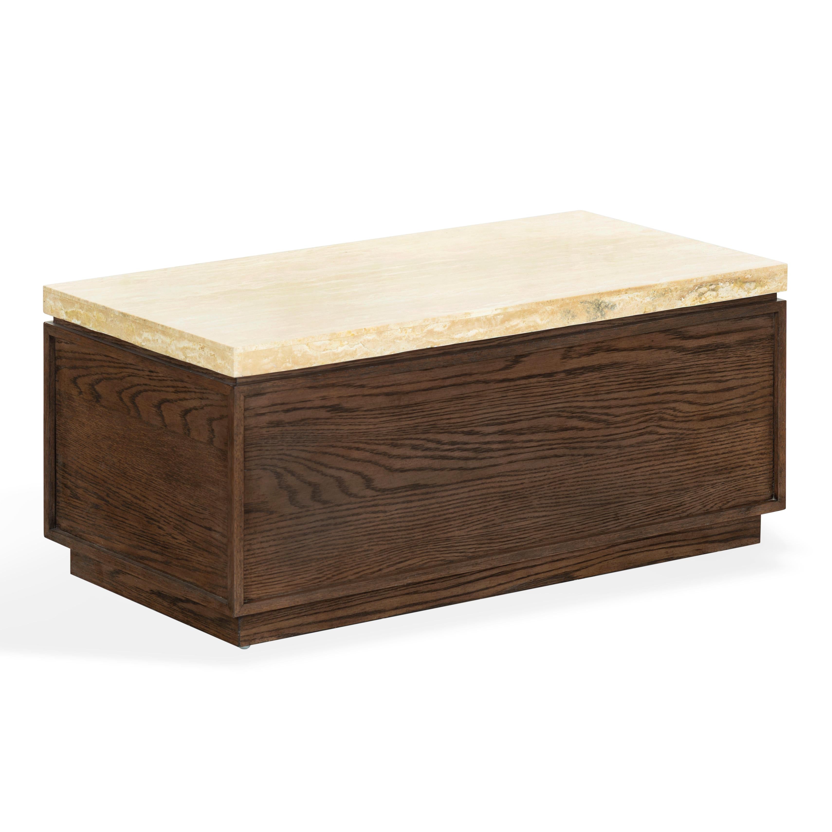 DARK BROWN OAK / TRAVERTINE