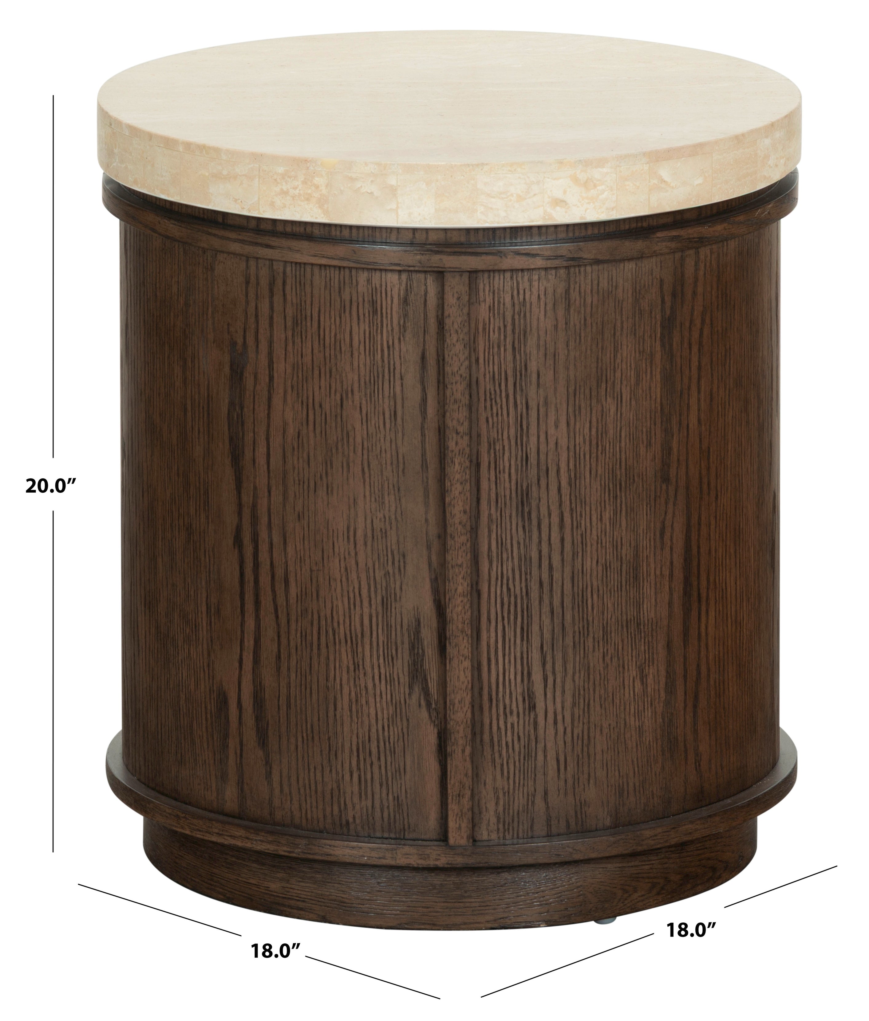 DARK BROWN OAK / TRAVERTINE