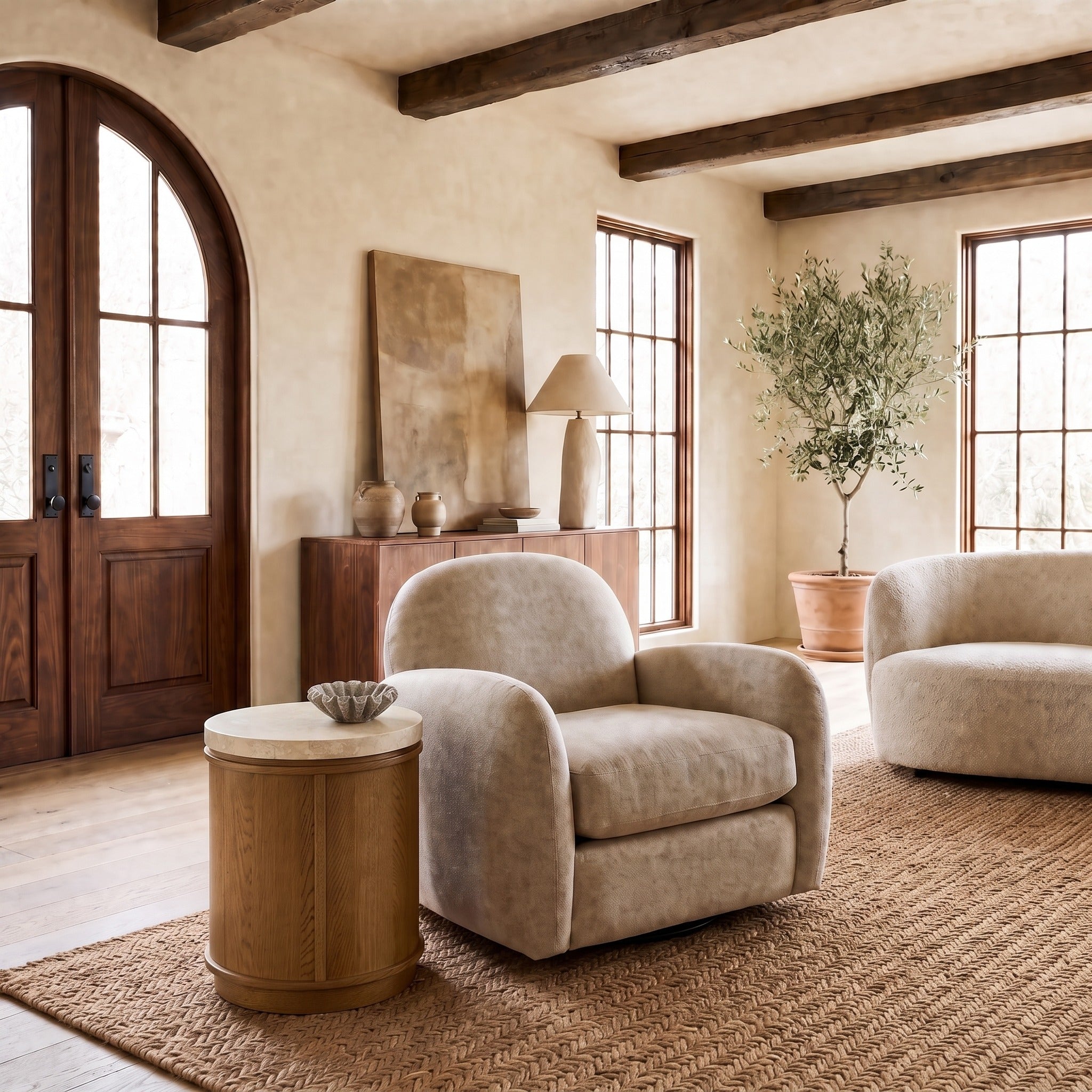 BROWN OAK / TRAVERTINE