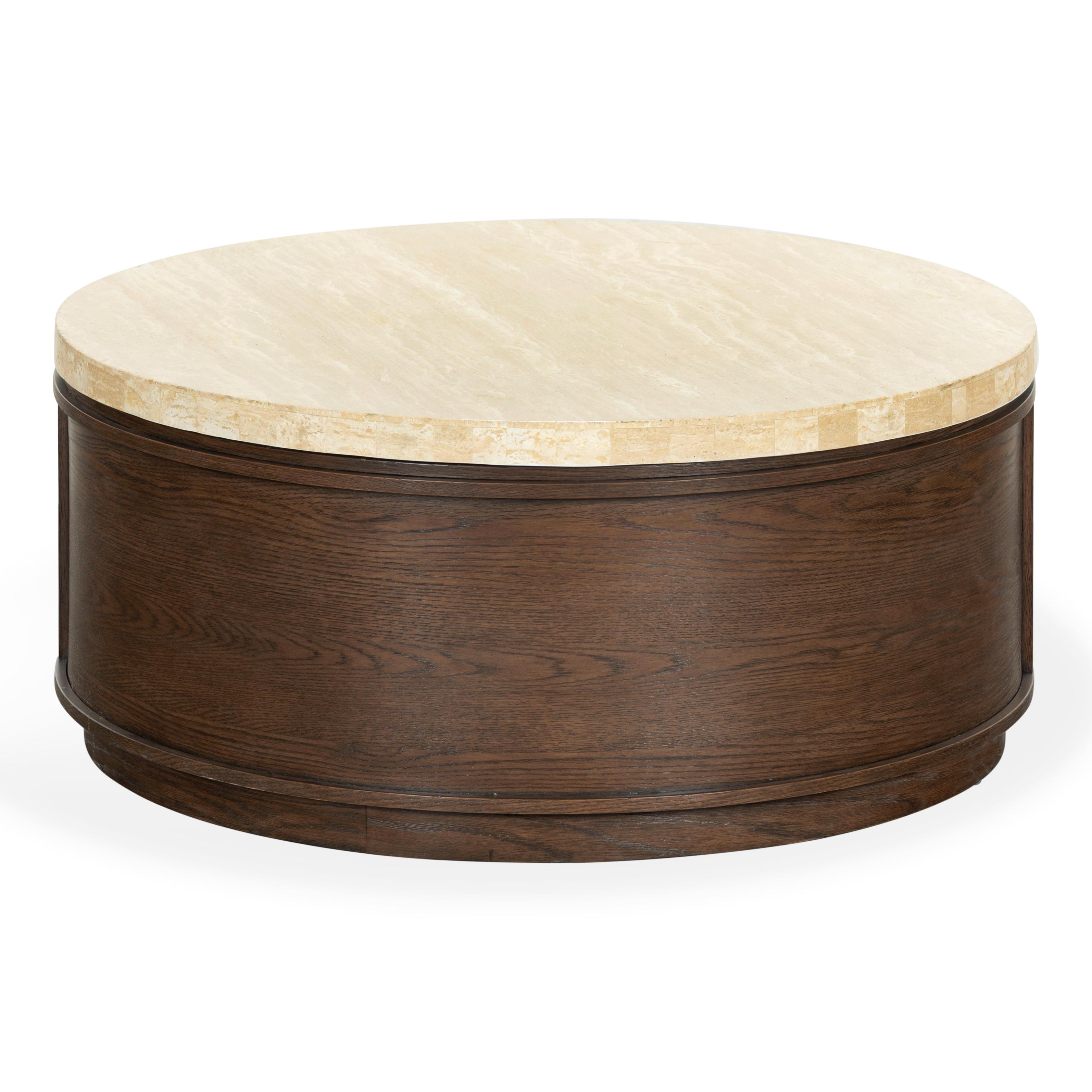 DARK BROWN OAK / TRAVERTINE