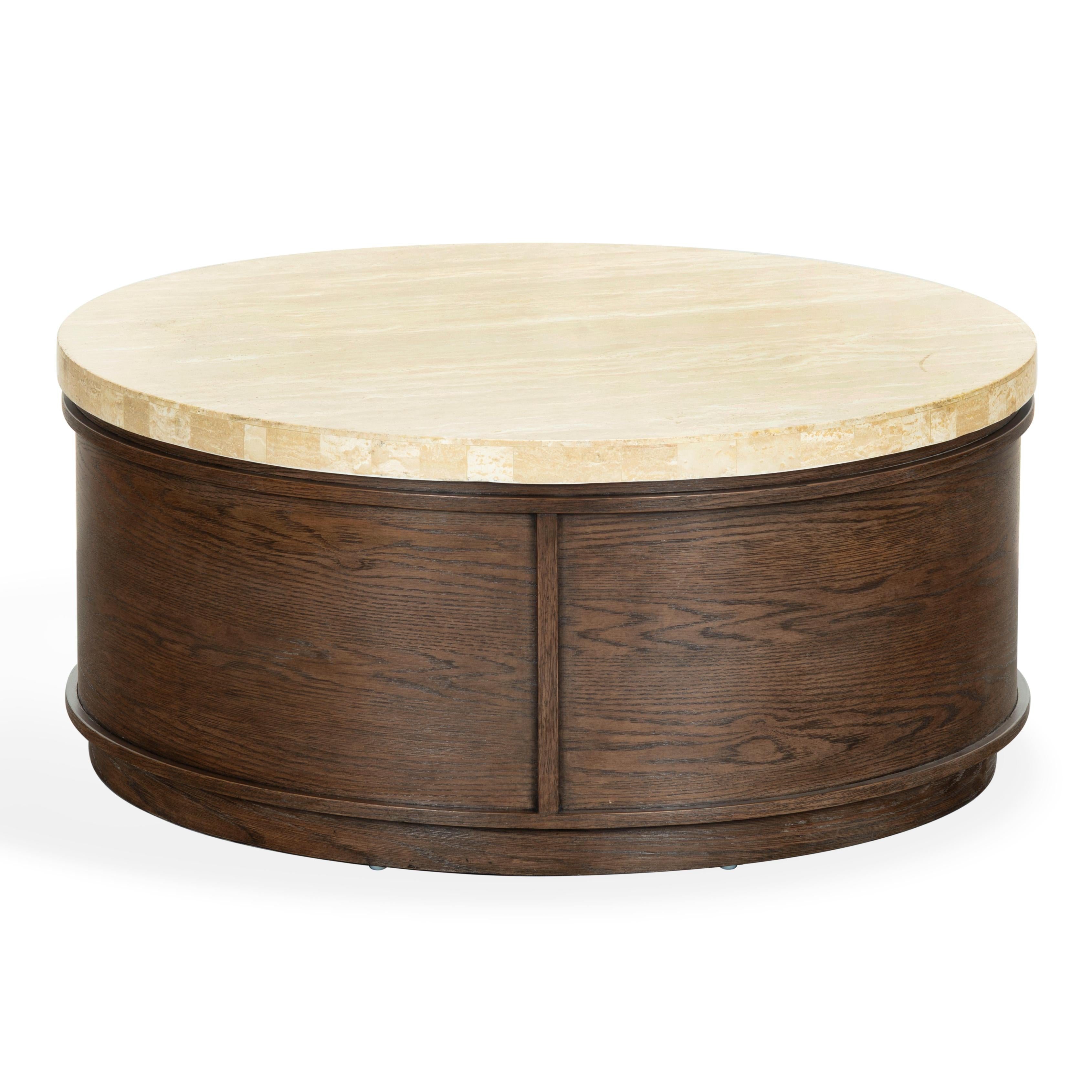 DARK BROWN OAK / TRAVERTINE