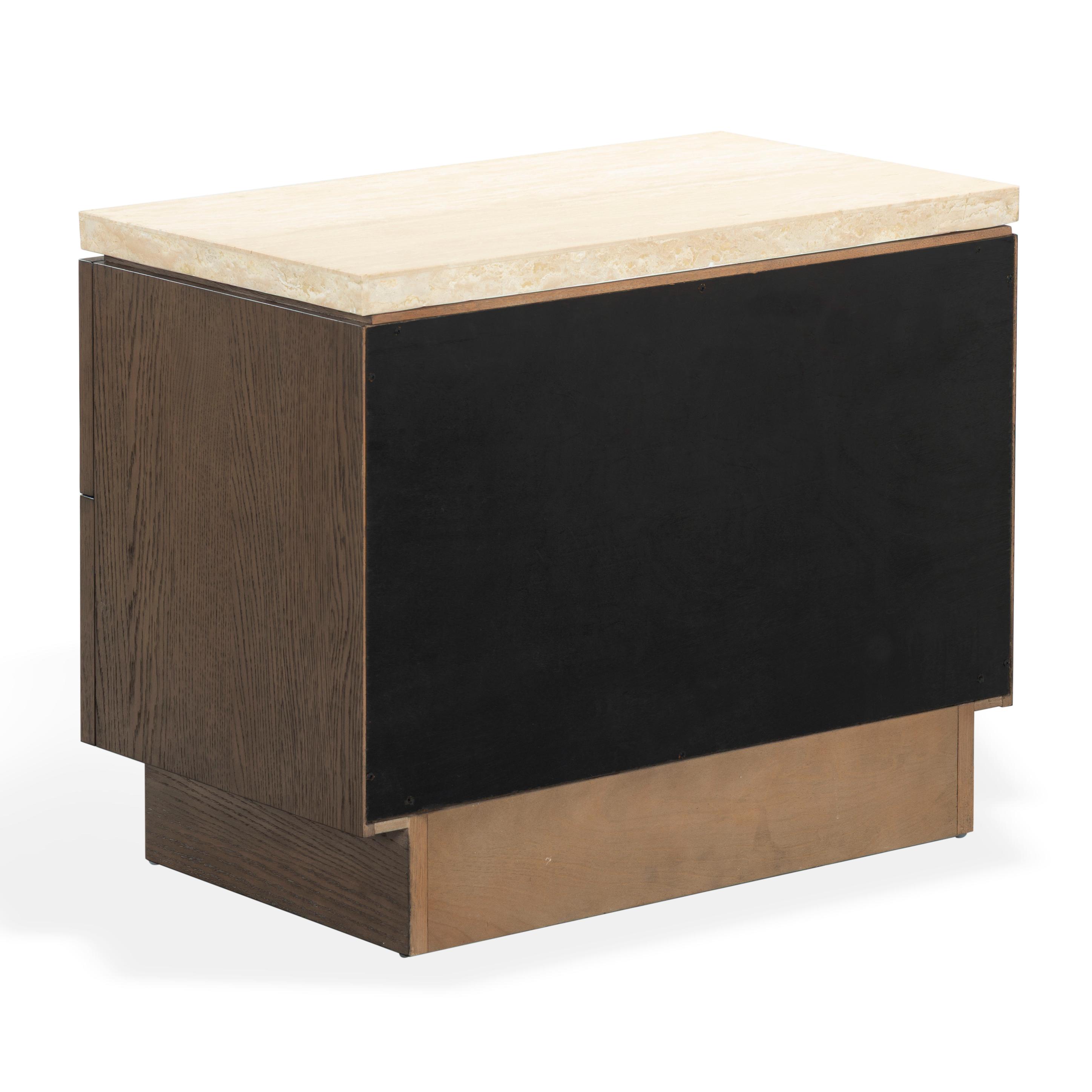 DARK BROWN OAK / TRAVERTINE