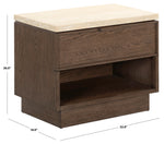 DARK BROWN OAK / TRAVERTINE