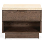DARK BROWN OAK / TRAVERTINE